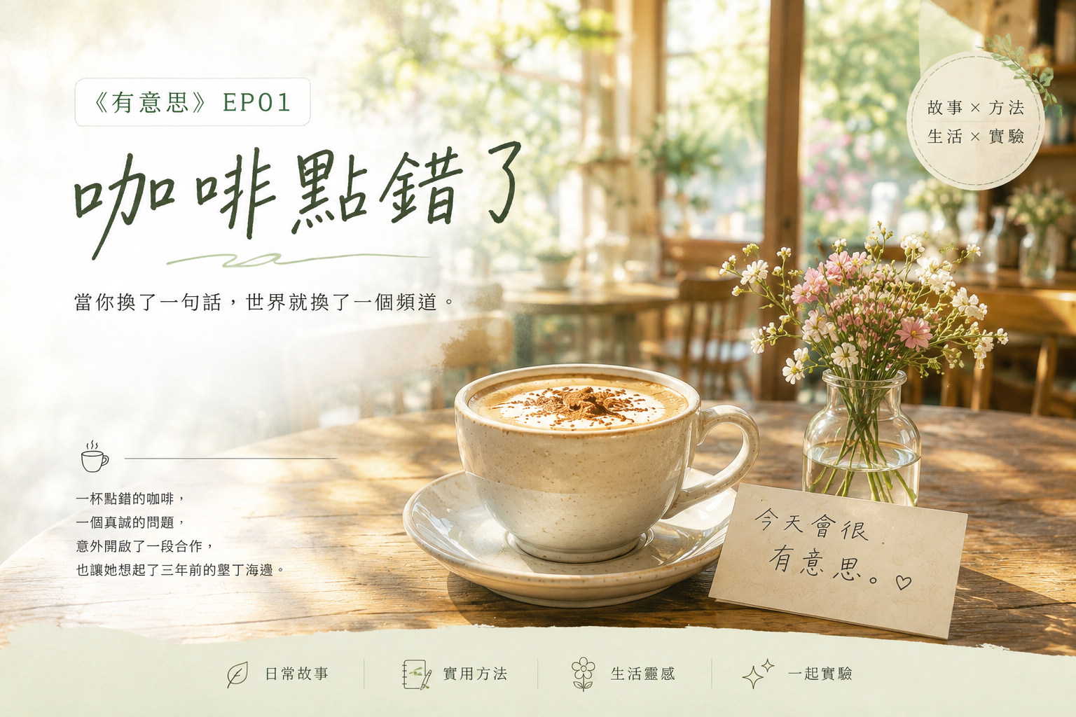 《有意思》EP01 咖啡點錯了——蘇晴與「慢吞吞」咖啡館封面插圖
