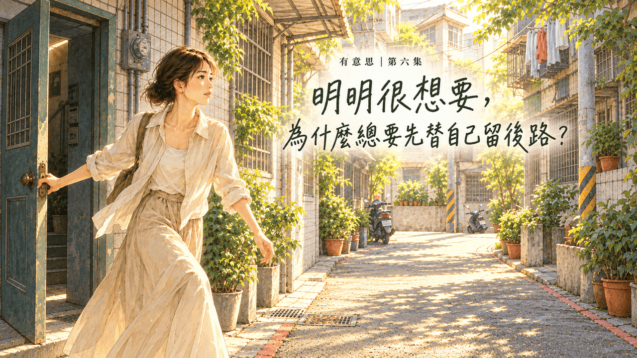《有意思》EP06 明明很想要，為什麼總要先替自己留後路？——午後的光從大窗戶照進空教室，舊磨石子地板磨得發亮，牆上留著幾個整整齊齊的釘子