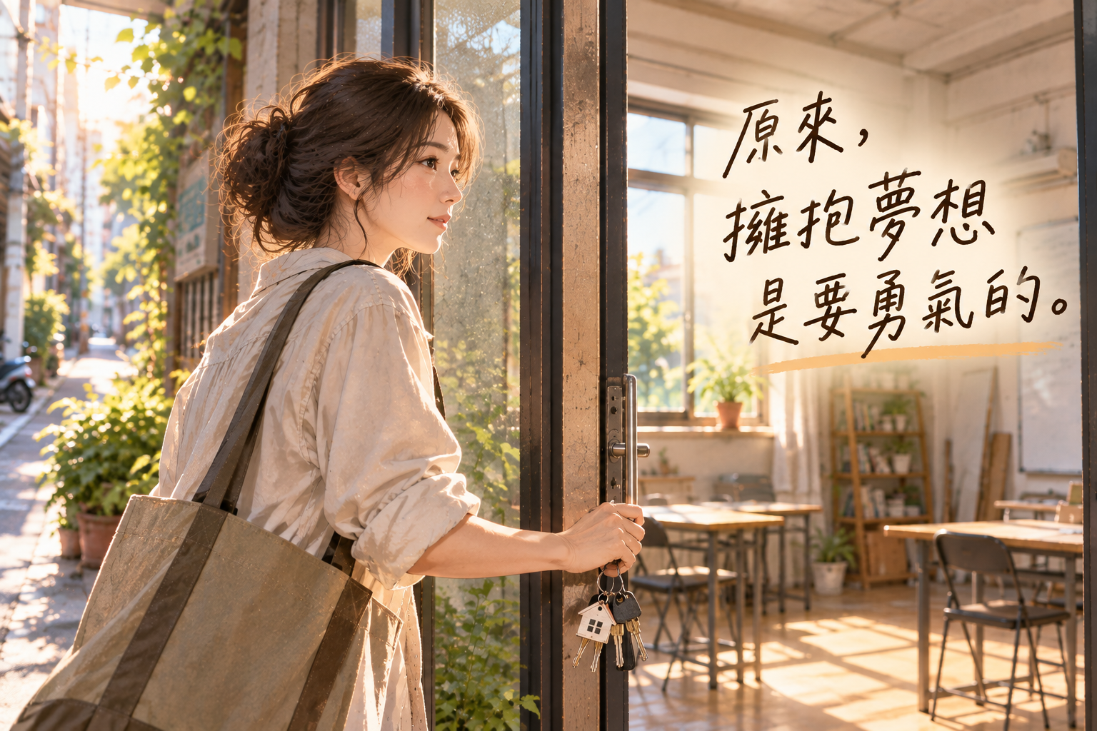 《有意思》EP07 原來，擁抱夢想是要勇氣的——一把鑰匙放在碗裡，陽光從窗外照進來。