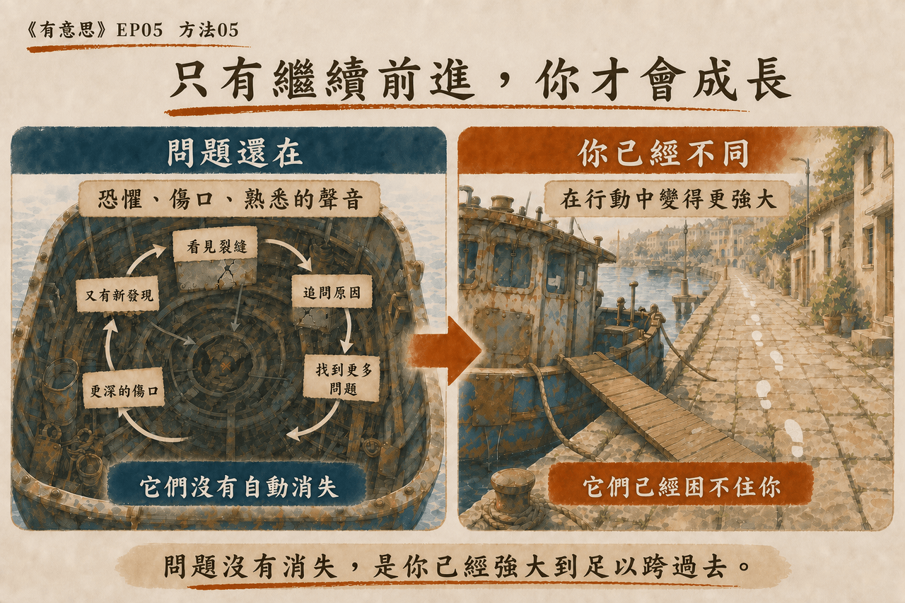 生活實驗 05 你修了十年的船，還在漏水嗎？——情境插圖 02
